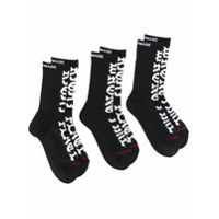Readymade 3-pack logo socks - Preto