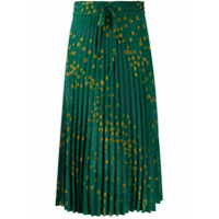 RedValentino floral pleated skirt - Verde