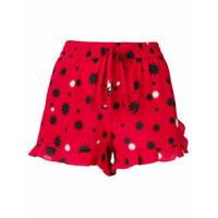 RedValentino star print shorts - Vermelho