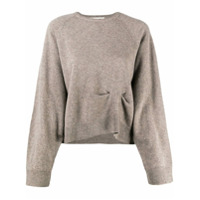 Remain ruched long-sleeve jumper - Marrom