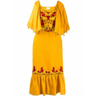 Sleeping Gypsy Vestido bordado - Amarelo