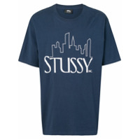 Stussy Camiseta com estampa de logo - Azul