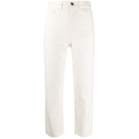 Twin-Set cropped high-rise jeans - Branco