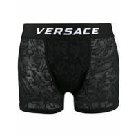 Versace Cueca boxer com renda - Preto