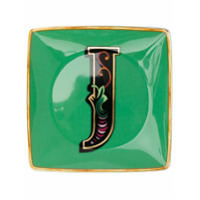 Versace Home Tigela Holiday Alphabet 'J' - Verde