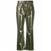 Vivetta coated cropped trousers - Verde