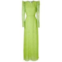 Adriana Degreas Vestido longo de seda estampado - Verde
