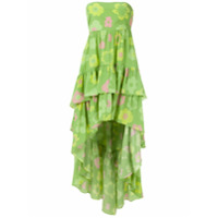 Adriana Degreas Vestido mullet de seda estampado - Verde