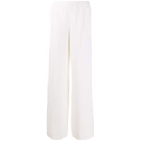 Agnona Calça pantalona com cintura alta - Branco