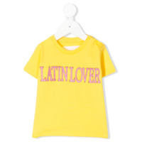Alberta Ferretti Kids Camiseta com bordado de slogan - Amarelo