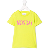 Alberta Ferretti Kids Camiseta com estampa Monday - Amarelo
