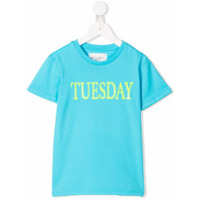 Alberta Ferretti Kids Camiseta com estampa Tuesday - Azul