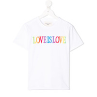 Alberta Ferretti Kids Camiseta decote careca Love Is Love - Branco