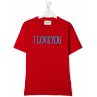 Alberta Ferretti Kids Camiseta I Love You - Vermelho