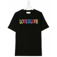 Alberta Ferretti Kids Camiseta Love Is Love - Preto