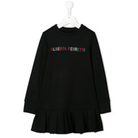 Alberta Ferretti Kids Vestido com bordado colorido - Preto