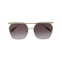 Alexander McQueen Eyewear Óculos de sol hexagonal - Dourado