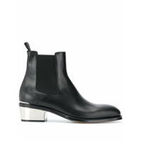 Alexander McQueen silver-heel chelsea boots - Preto