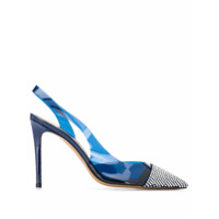 Alexandre Vauthier Sapato de couro bico fino com tira posterior - Azul