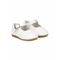 Andanines Shoes Sapatilha de couro com detalhe ondulado - Branco