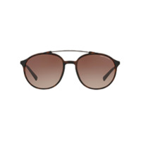 Armani Exchange Óculos de sol arredondado - Marrom