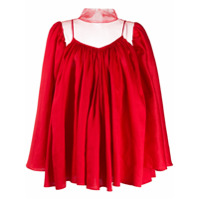Atu Body Couture Blusa com recorte translúcido - Vermelho