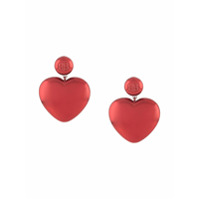 Balenciaga Par de brincos de coração Susi - Vermelho
