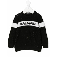 Balmain Kids sequin-embellished knit jumper - Preto