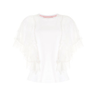 BAPY BY *A BATHING APE® Camiseta de algodão com recorte de renda - Branco