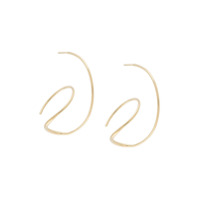 BAR JEWELLERY Rivera hoop earrings - Dourado