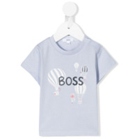 Boss Kids Camiseta de algodão com estampa de balão - Azul