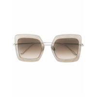 Bottega Veneta Eyewear Óculos de sol oversized - Prateado