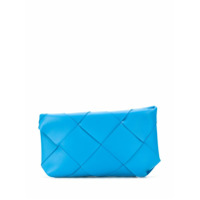 Bottega Veneta large maxi Intrecciato clutch bag - Azul