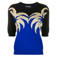 Boutique Moschino Suéter com padronagem de palmeira - Azul