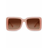 Burberry Óculos de sol quadrado com logo B - Rosa