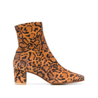 BY FAR Ankle boot Sofia com estampa de leopardo - Marrom