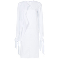Calvin Klein 205W39nyc Vestido assimétrico listrado - Branco