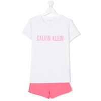 Calvin Klein Kids Conjunto duas peças com estampa de logo - Branco