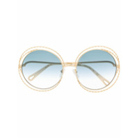 Chloé Eyewear Óculos de sol oversized redondo - Azul