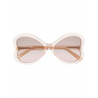 Chloé Eyewear Óculos de sol oversized translúcido - Rosa