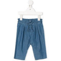 Chloé Kids Calça jeans reta cintura média - Azul