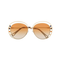 Chloé Óculos de sol redondo CE169S - Dourado