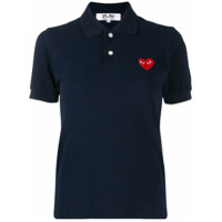 Comme Des Garçons Play Camisa polo com bordado de coração - Azul