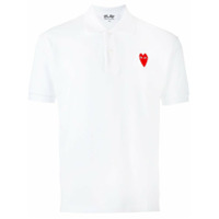 Comme Des Garçons Play Camisa polo com coração bordado - Branco