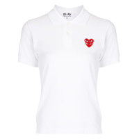 Comme Des Garçons Play Camisa polo com patch de coração - Branco