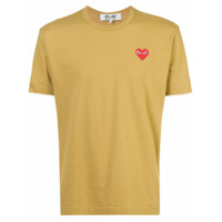 Comme Des Garçons Play Camiseta com aplicação de coração - Amarelo