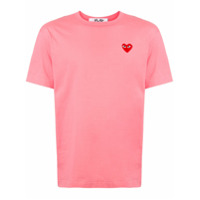 Comme Des Garçons Play Camiseta com bordado de coração - Rosa