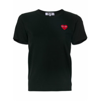 Comme Des Garçons Play Camiseta com logo de coração - Preto
