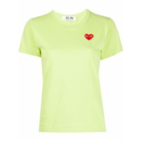 Comme Des Garçons Play Camiseta gola redonda com coração bordado - Verde