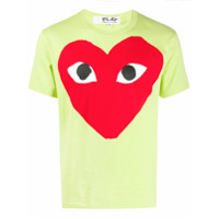 Comme Des Garçons Play Camiseta gola redonda com estampa de coração - Verde